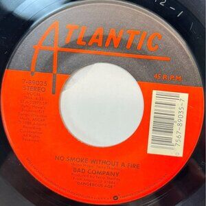 Bad Company No Smoke Without a Fire / Love Attack 45 Classic 80s Rock Atlantic